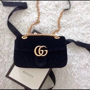 GUCCI Marmont Velvet Mini Bag